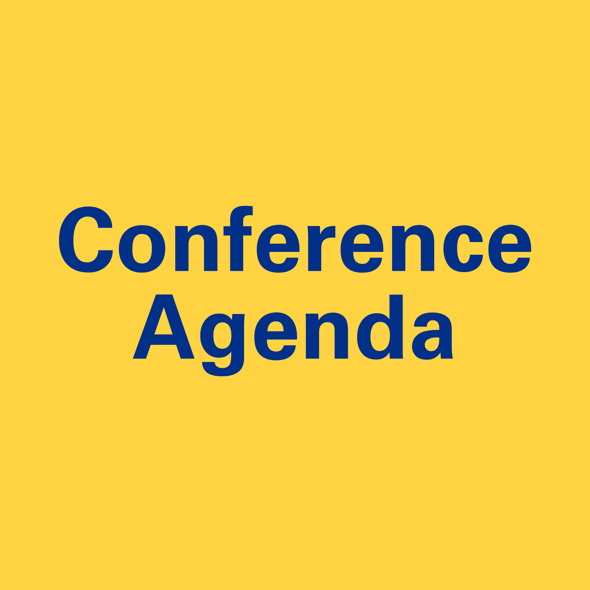conference agenda
